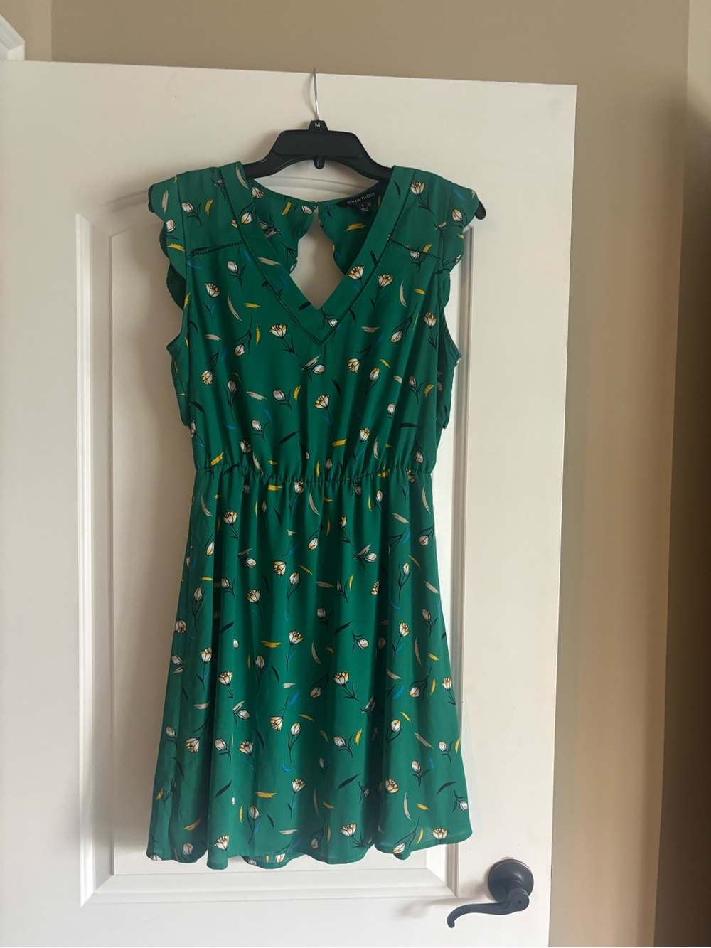 41 Hawthorn Green Floral V-Neck Mini Dress